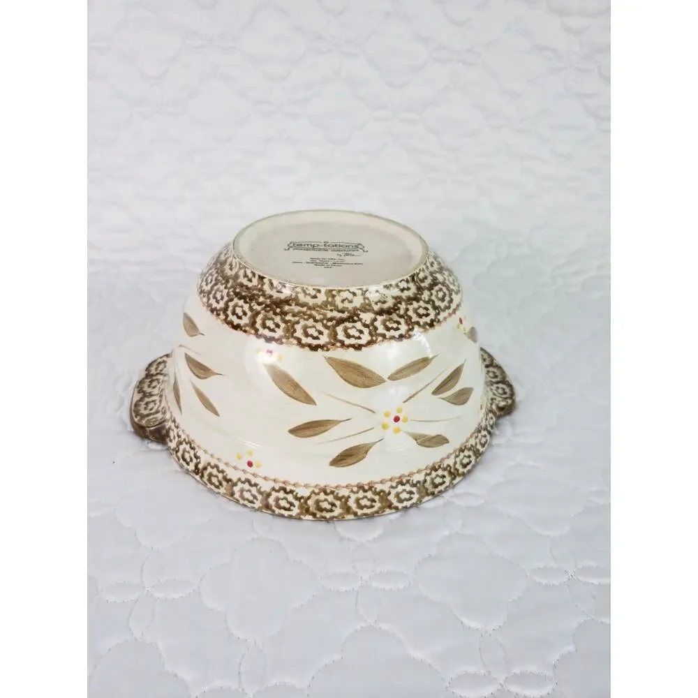 Temptations By Tara Old World Ovenware Baking Casserole Dishes Trivet 1.5 QT